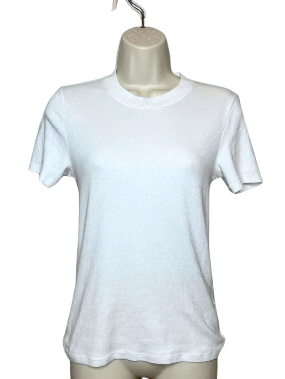 American Giant Ribbed Short Sleeve T-Shirt White (XS)